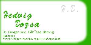hedvig dozsa business card